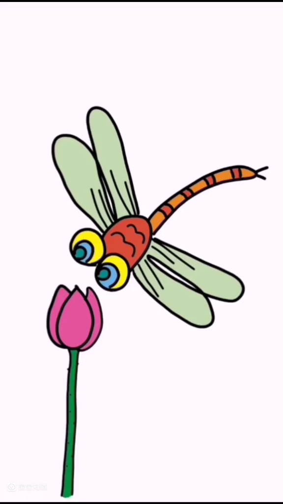 小蜻蜓怎么画简单图片