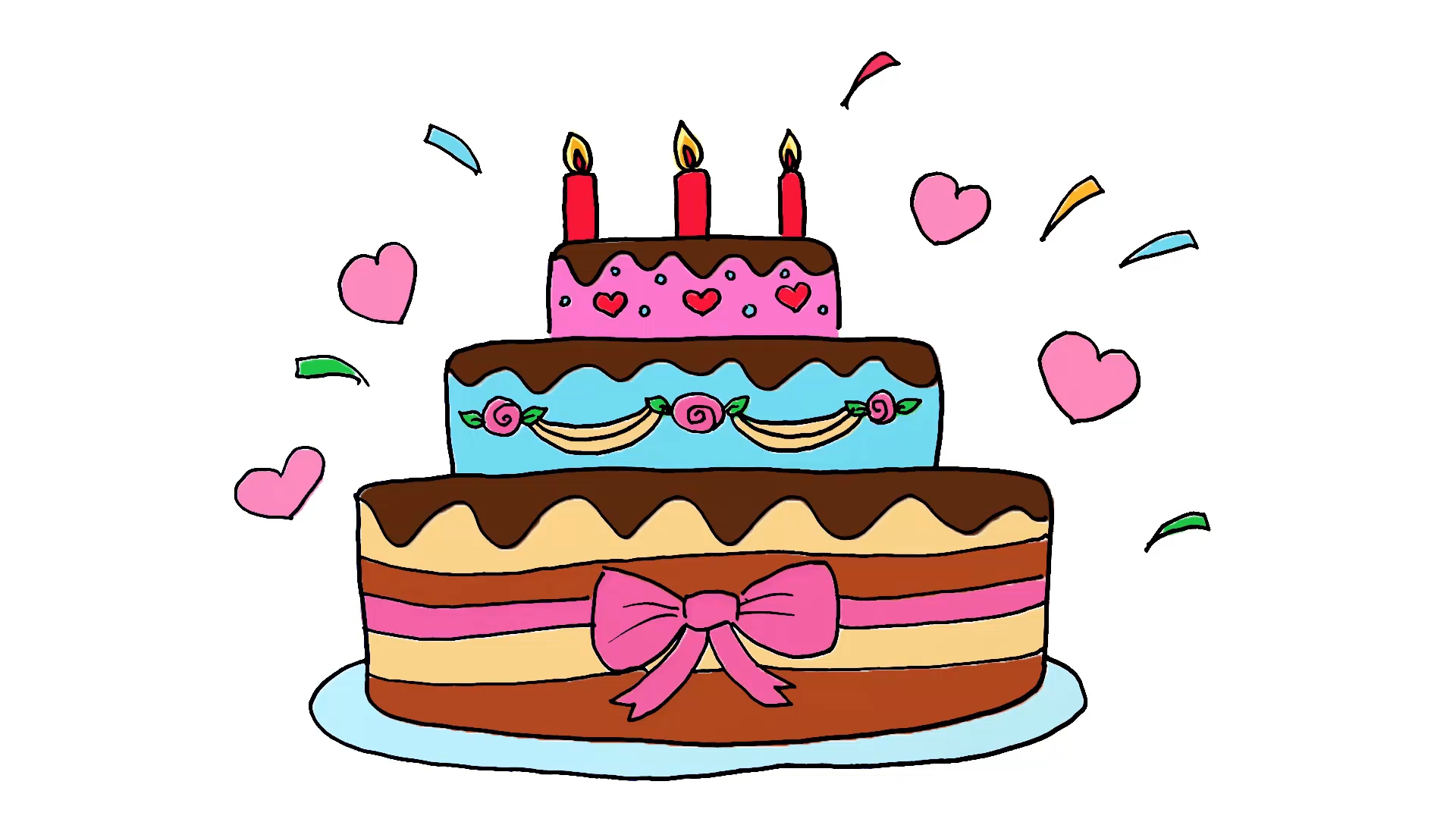生日蛋糕卡通图画图片