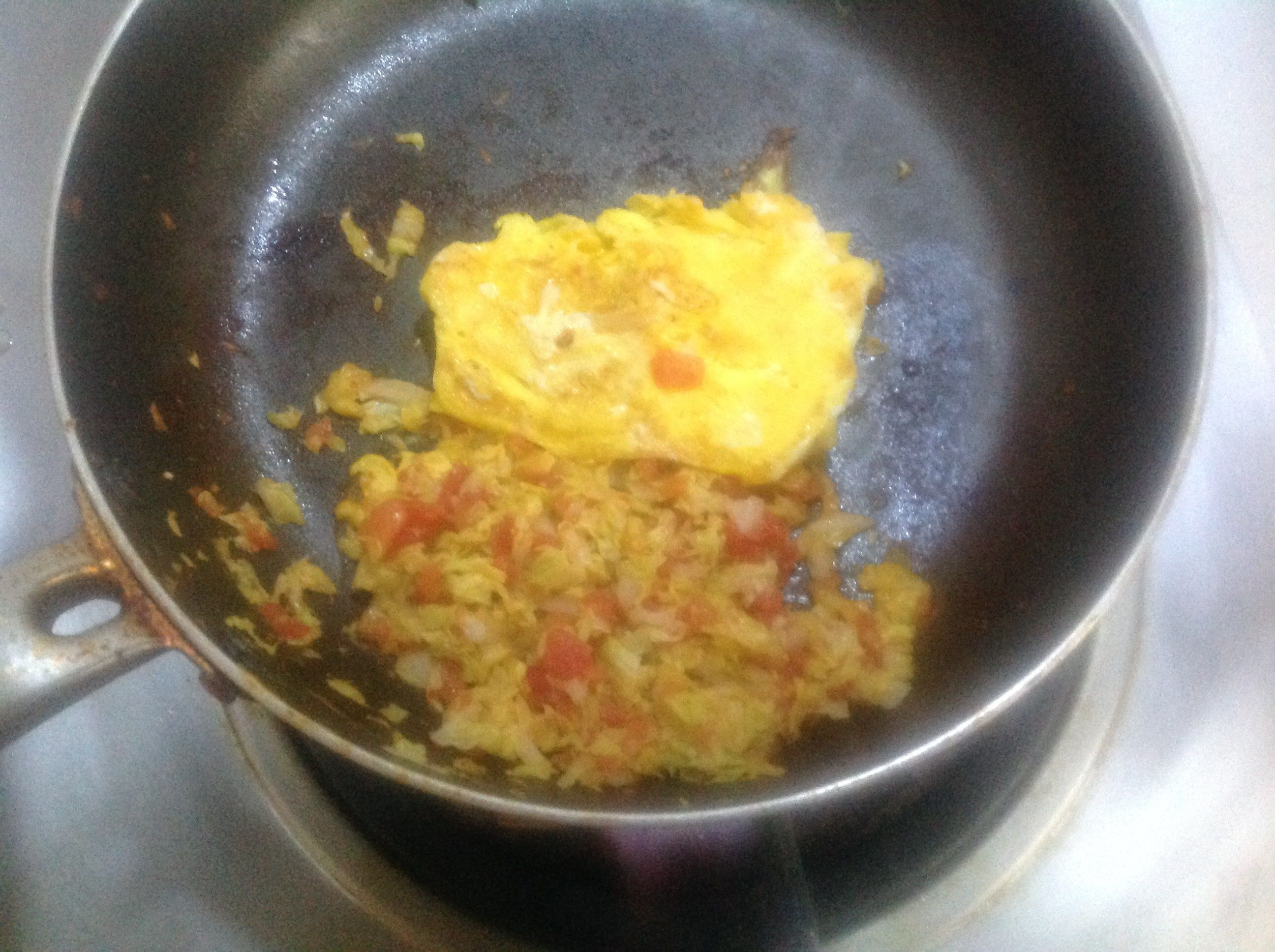 白菜西红柿炒鸡蛋图片