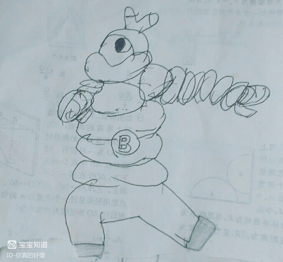 绘画比拼儿子画的元灵和元素
