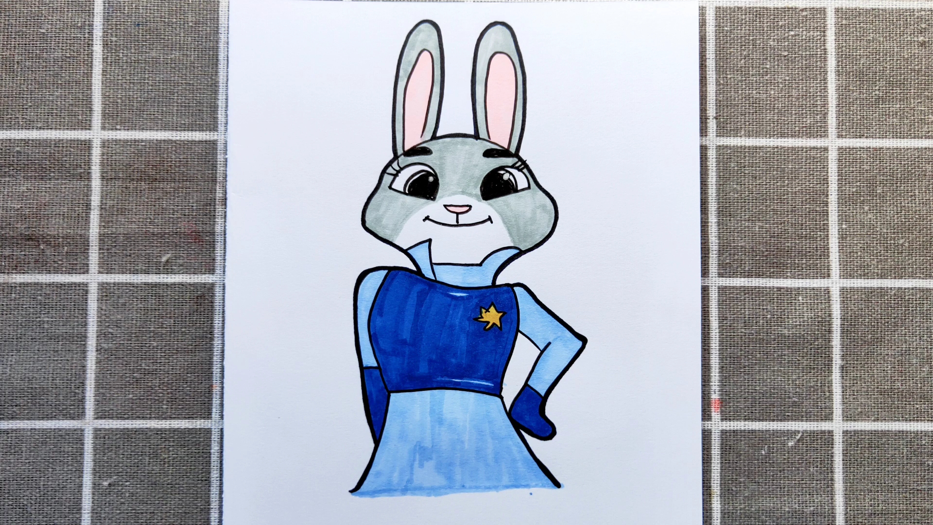 怎么画兔子警官