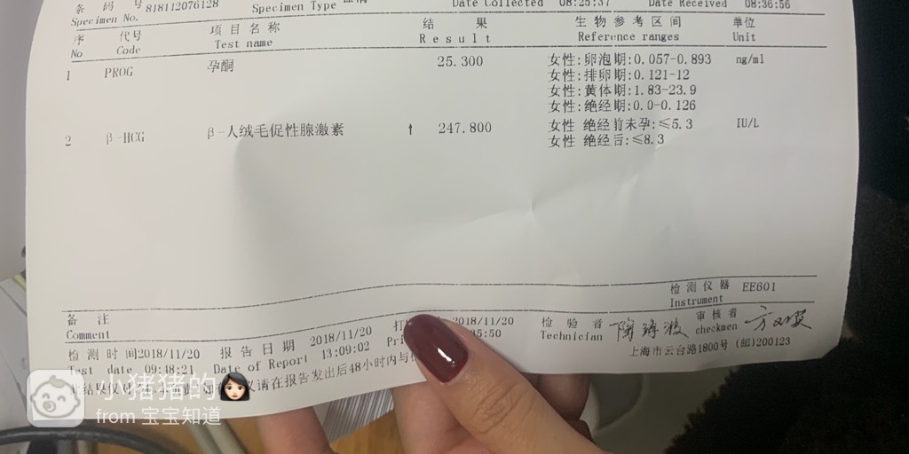 用验孕棒验了两条杠四天前去医院抽血确认怀孕 请问现在我还要去抽血