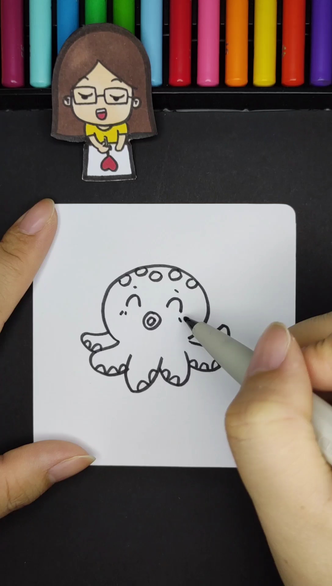 章鱼这样画,可爱吗?