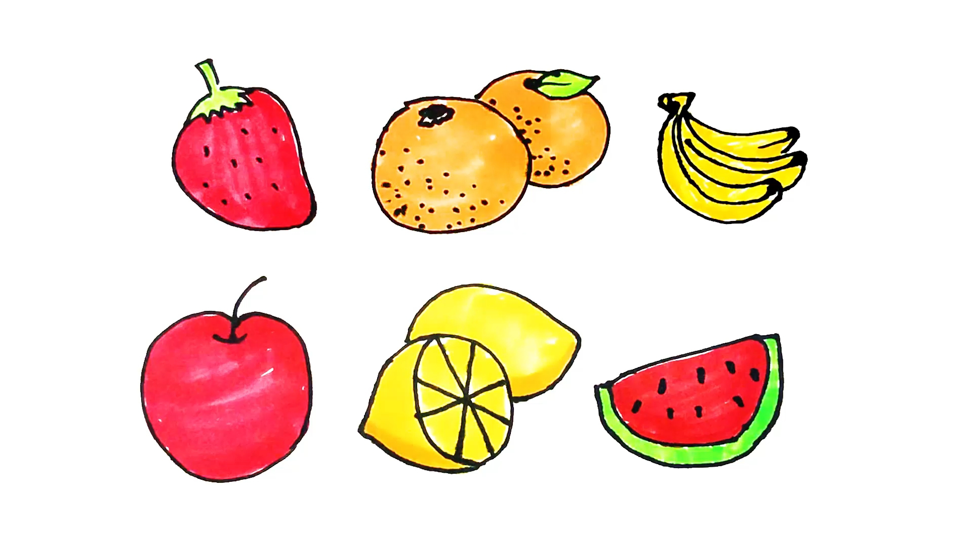 各种各样的水果画画图片
