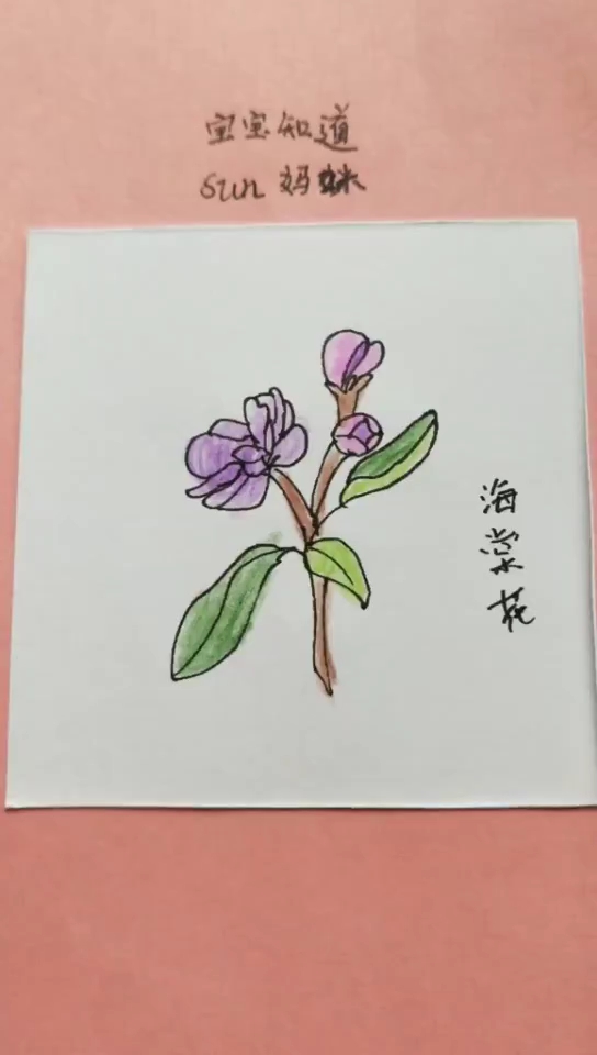 [画画秀]适合幼儿画的海棠花