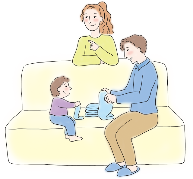 与2-3岁宝宝的亲子游戏:叠毛巾