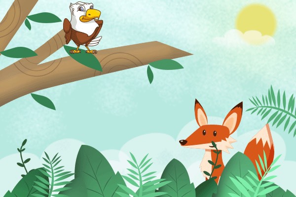 睡前故事山鹰和狐狸