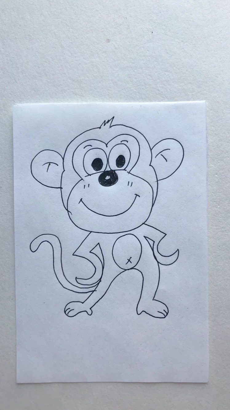 怎样画小猴子图片