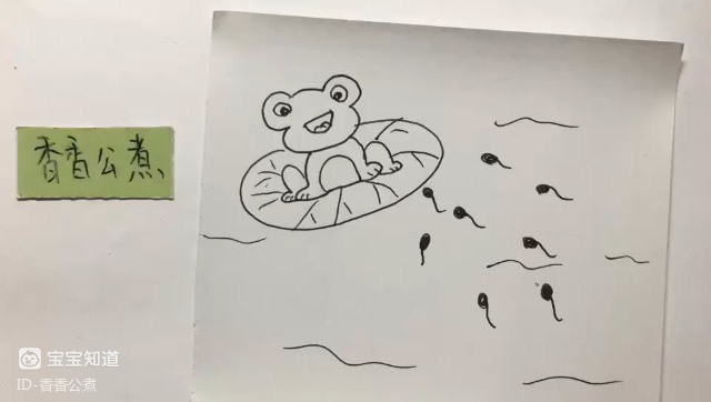 简笔画:怎么画小蝌蚪找妈妈