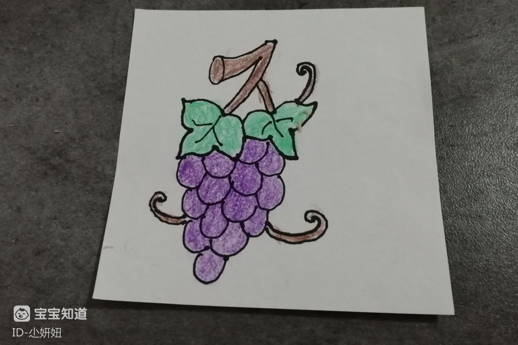 手绘一串大葡萄