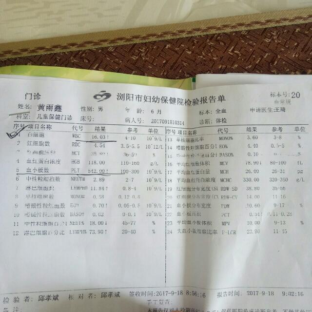 六个月的宝宝白细胞和血小板都偏高是怎么回事