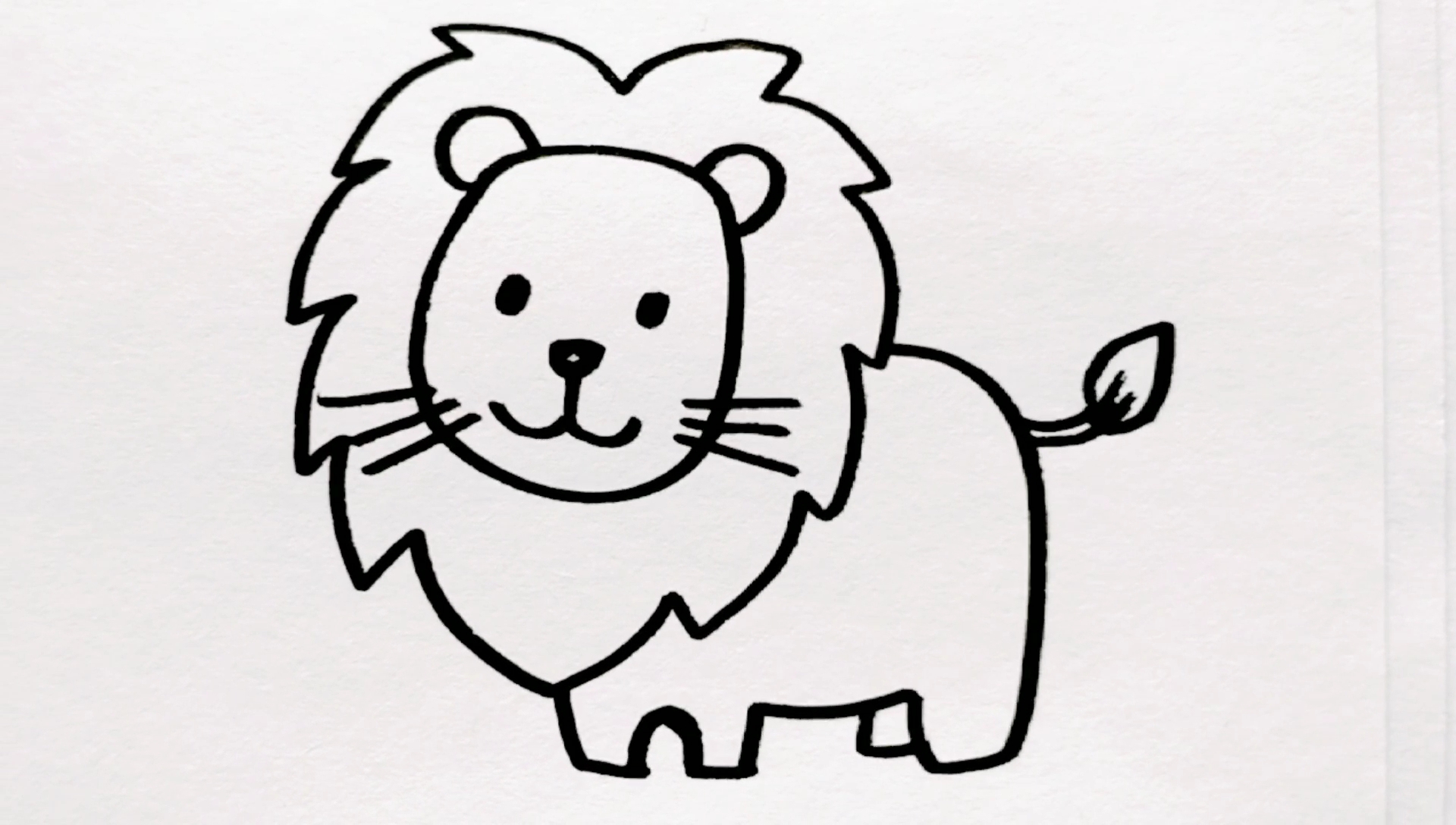 很简单的一个狮子简笔画