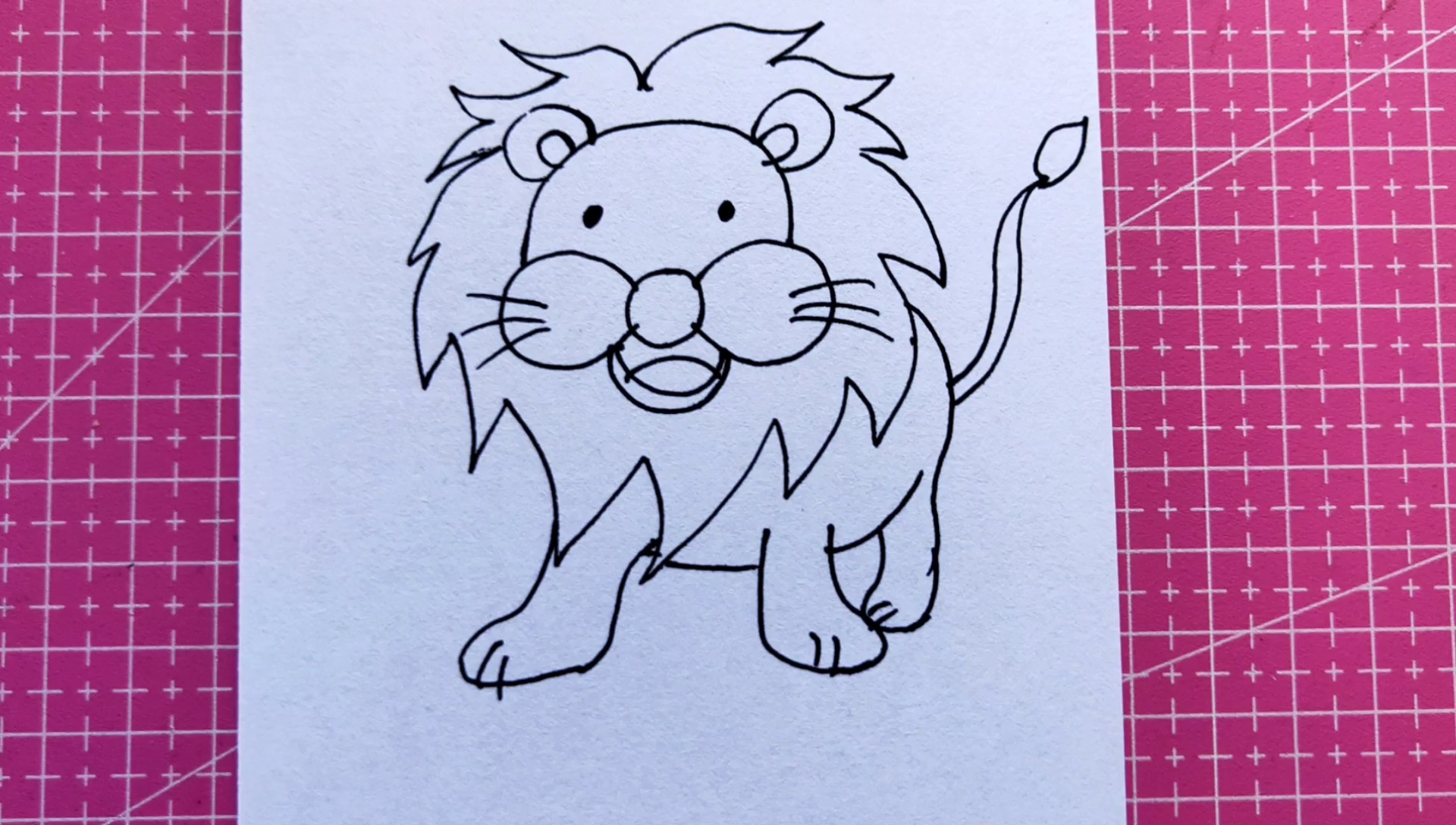 小狮子简笔画简单可爱哦