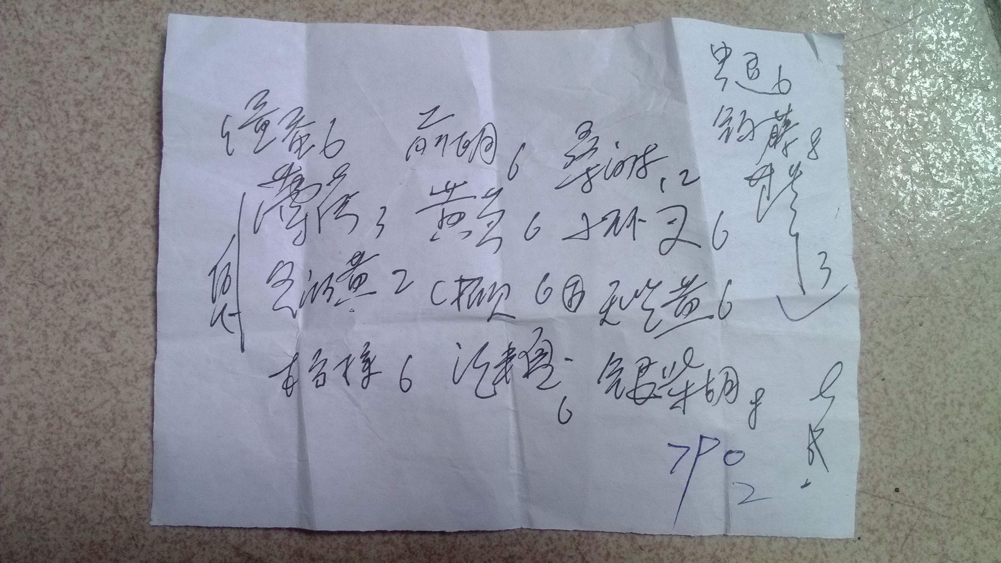 请老中医帮忙看这药方子,老家开的,写得太草,大城市年轻人看不懂,写