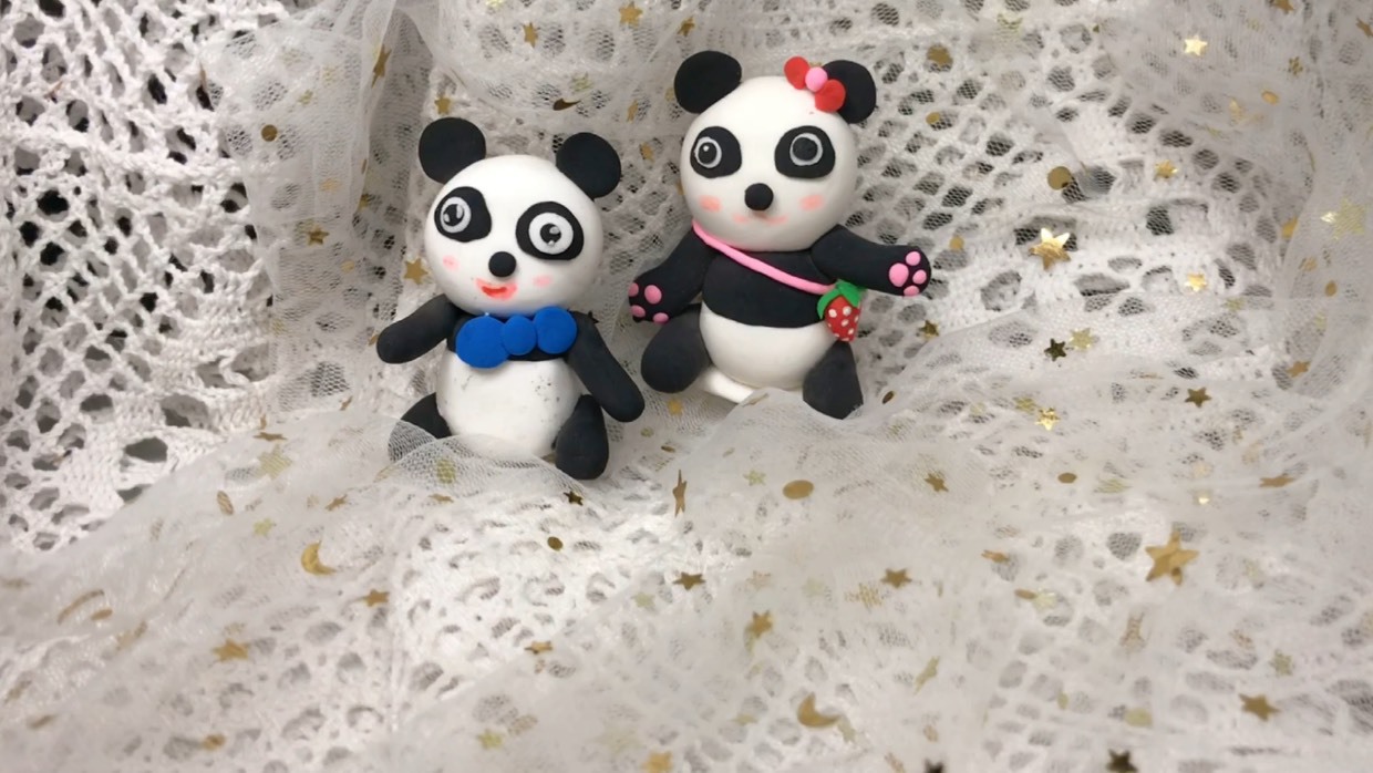 超轻粘土动物作品