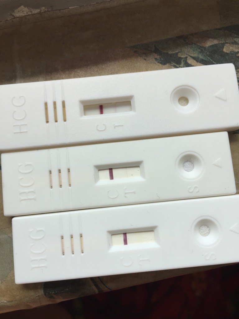 hcg试纸可以侧翻倍吗,从前天早上用试纸测到姨妈灰,昨天早上有点点