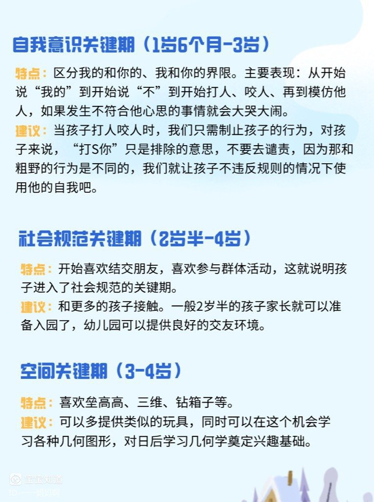 收藏️决定孩子一生的2️⃣1️⃣个关键期