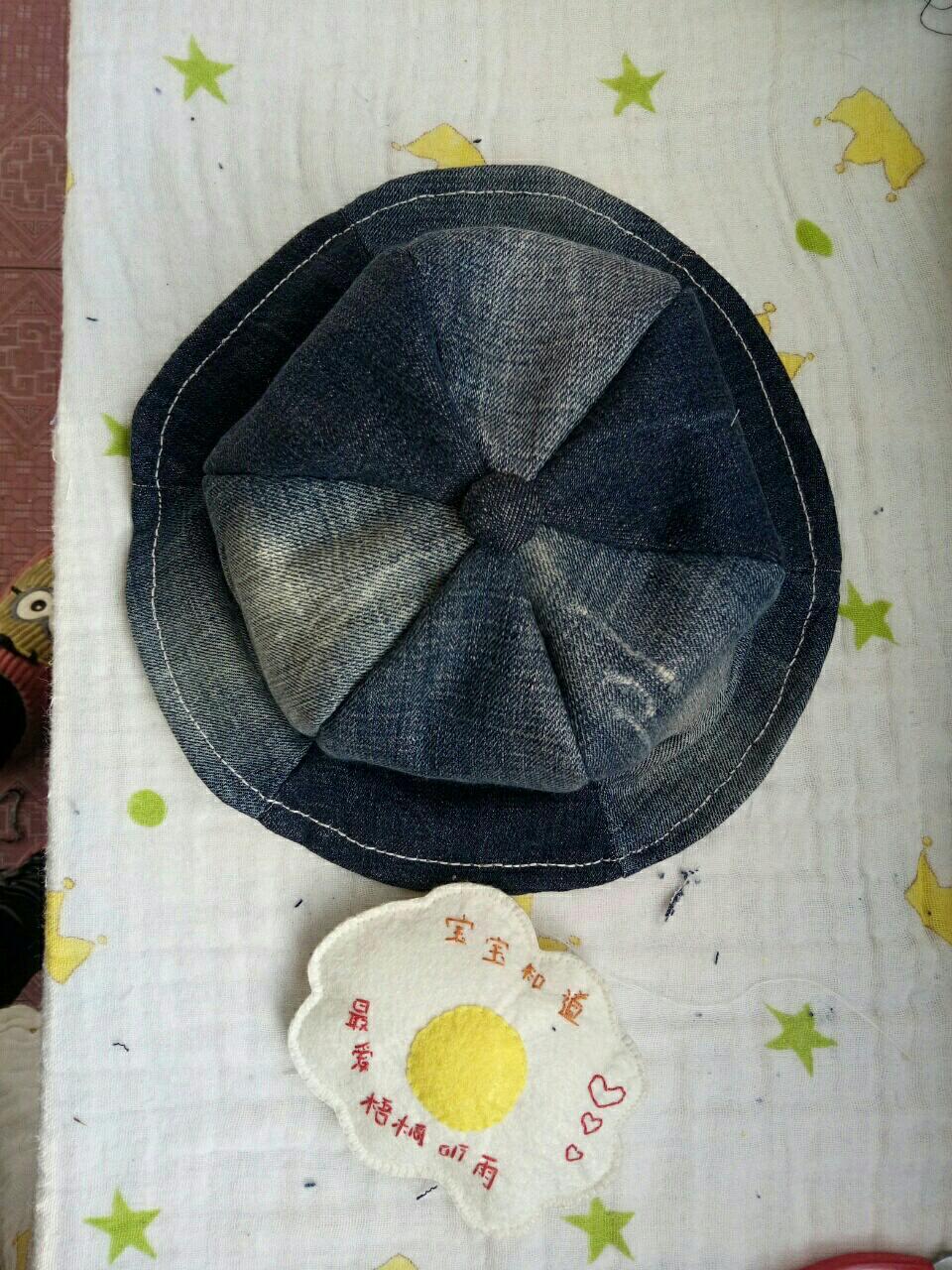 旧衣改造宝宝遮阳帽