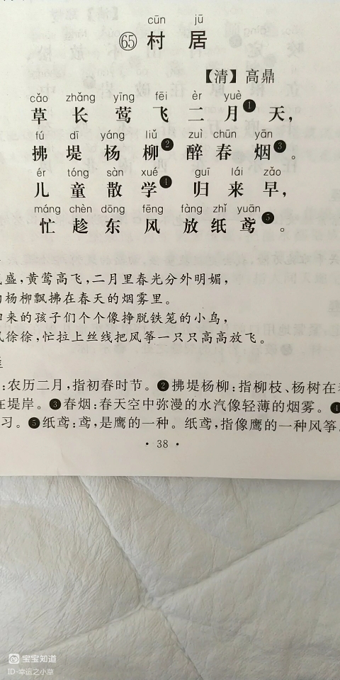 [学习打卡]今天学习一首古诗《村居》.高鼎