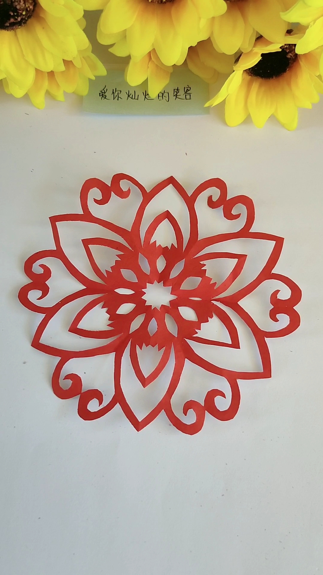 漂亮的花朵窗花,镂空的花瓣真好看